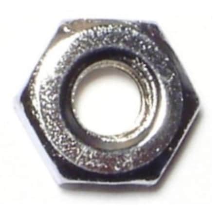 Midwest Fastener Hex Nut, #10-24, Steel, Chrome Plated, 60 PK 61523